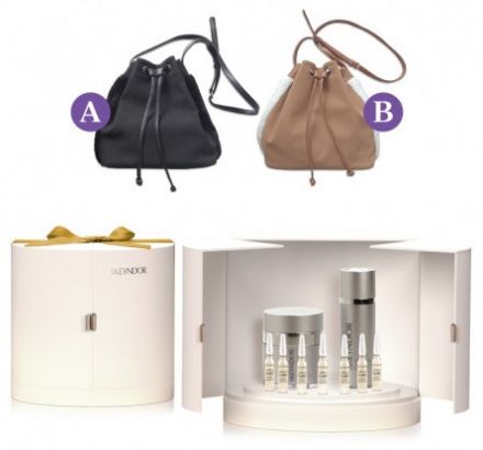 Skeyndor Eternal Vánoční sada - Krém 50 ml + sérum 30 ml + ampule Uniq Cure 8H noční reparace 7 x 2 ml + kabelka Dárková sada