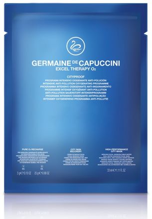 Germaine de Capuccini Excel Therapy O2 Cityproof Sada Profesionnal - Okysličující maska 3g + masážní krém 6 ml + obličejová maska 33 g Dárková sada