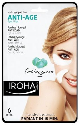 Iroha Hydrogel Patches Anti-age eyes - Hydrogelové polštářky pod oči či k ústům 6 x 3,2 g
