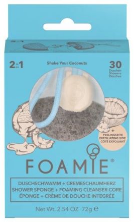 Foamie Shower Sponge Shake Your Coconuts - Houbička na mytí 2 v 1 72 g