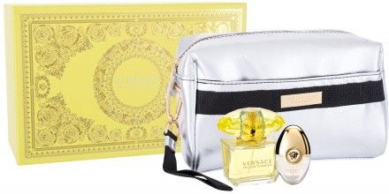 Versace Yellow Diamond Set - EDT 90 ml + EDT 10 ml + kosmetická taštička dárková sada