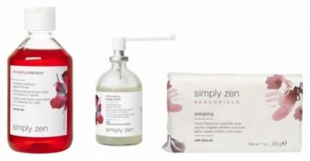 Simply Zen Stimulating sada - šampon 250 ml + stimulační péče 100 ml + mýdlo relaxing 200 ml Dárková sada