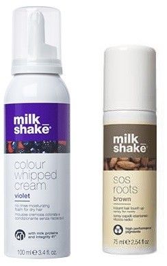 Milk Shake SOS Brown Sada - Sprej na odrosty 75 ml + vyživující pěna 100 ml Dárková sada