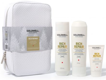 Goldwell Dualsenses Repair Rich Vánoční Sada - Šampon 250 ml + kondicionér 200 ml + maska na vlasy 50 ml Dárková sada