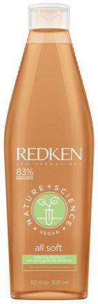 Redken Nature+Science All Soft Shampoo - Přírodní hydratační šampon 300ml