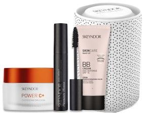 Skeyndor Power C+ Suchá Pleť Set - Pleťový krém 50 ml + řasenka Černá 10 ml + BB krém č.2 40 ml Dárková sada