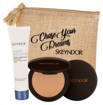 Skeyndor Sun Expertise Sada VII - Kompaktní make-up č. 01 9 gr + emulze power hyaluronic 15 ml Dárková sada