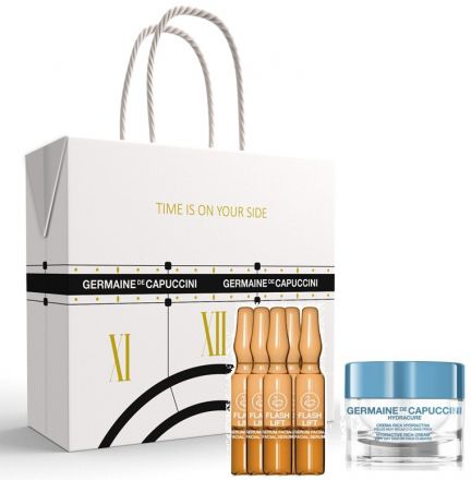 Germaine de Capuccini Hydracure Series Moments Set - Krém pro velmi suchou pleť 50 ml + ampule flash lift 5x1 ml Dárková sada
