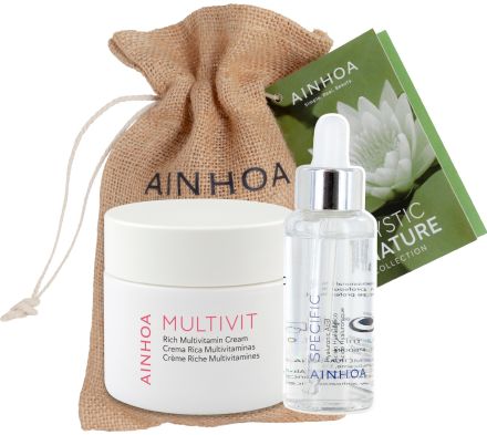 Ainhoa Multivit Suchá Pleť Set - Multivitaminový krém 50 ml + kyselina hyaluronová 50 ml Dárková sada