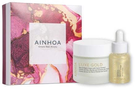 Ainhoa Luxe Gold Vánoční Sada - Krém Luxe Gold 50 ml + sérum 30 ml Dárková sada