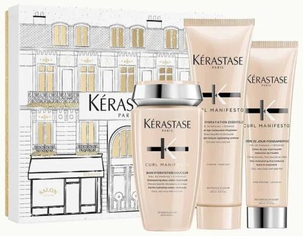 Kérastase Curl Manifesto Light Vánoční Set - Šampon 250 ml + kondicionér 250 ml + bezoplachová péče 150 ml Dárková sada