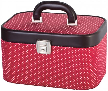 DUP 230804-009 kosmetický kufr červený puntík