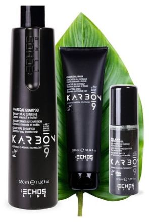 Echosline Karbon9 Set - Šampon 350 ml + maska 300 ml + olej 115 ml Dárková sada