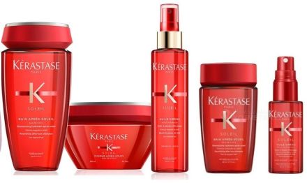Kérastase Soleil Summer Set 2025 - Šampon 250ml + Maska 200ml + Olejová mlha 150ml + Šampon 80ml + Olejová mlha 45ml Dárková sada