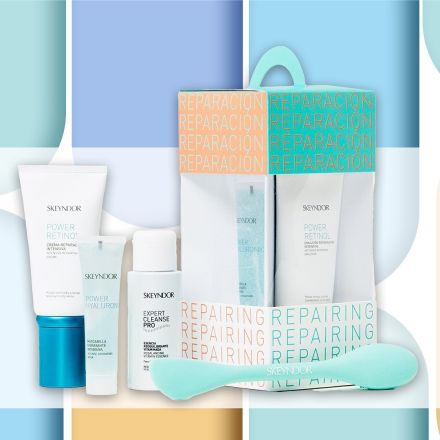 Skeyndor Power Retinol Summer Pack - Emulze 50 ml + vitamínová emulze 50 ml + maska 15 ml + špachtle Dárková sada