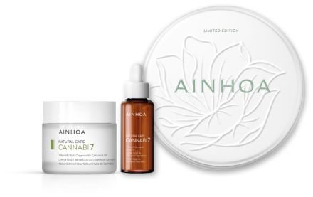 Ainhoa Cannabi7 Vánoční Sada - Bohatý krém 50 ml + konopný olej 50 ml Dárková sada