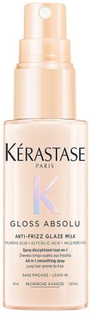 Kérastase Gloss Absolu Anti-frizz Glaze Milk Travel Size - Uhlazující termoochranný sprej pro vlasy se sklonem ke krepatění 45 ml Cestovní balení