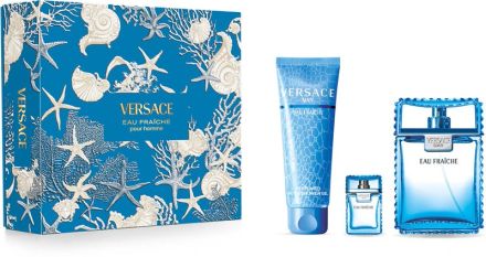 Versace Man Eau Fraiche Set - EDT 100 ml + EDT 5 ml + sprchový gel 150 ml Dárková sada