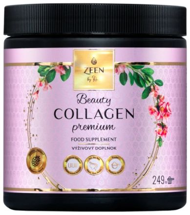 Zeen Collagen Premium - doplněk stravy ve formě sypkého prášku pro přípravu nápoje s malinovou příchutí 249 g