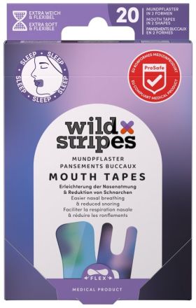 Wild Stripes Mouth Patches Sunset - Náplati pro snadnější dýchání nosem 20 ks