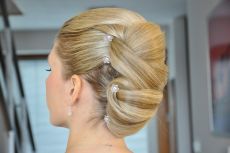 Štrasová vlásenka - Květinka červená 1ks