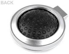 Skládací kartáč na vlasy se zrcátkem stříbrný 1ks