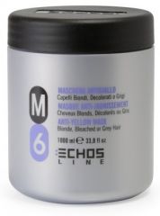 Echosline Anti-Yellow Mask M6 - Maska proti žloutnutí vlasů 1000 ml