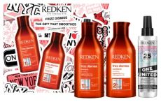 Redken Frizz Dismiss Vánoční set - Šampon 300ml + Kondicioner 250ml + United One 150ml Dárková sada