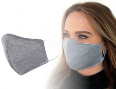 Rouška bavlněná dvouvrstvá šedá