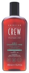 American Crew 3v1 Chamomile + Pine - Šampon, kondicionér a tělový gel 450 ml