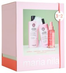 Maria Nila Luminous Color Holiday Box 2025 - Šampon 350 ml + kondicionér 300 ml + vůně do vlasů 100 ml Dárková sada