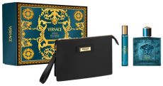 Versace Eros Vánoční Set 26 - EDT 100 ml + EDT 10 ml + kosmetická taštička Dárková sada