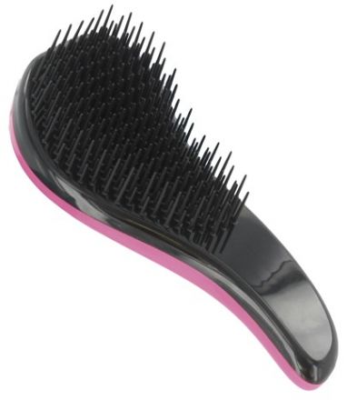 Detangler kartáč na vlasy s rukojetí - růžovo-černý