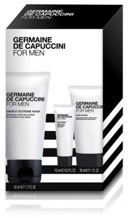 Germaine de Capuccini For Men Set - Pleťová maska 50 ml + Pleťový peeling 30 ml + Pleťové sérum 10 ml Dárková sada