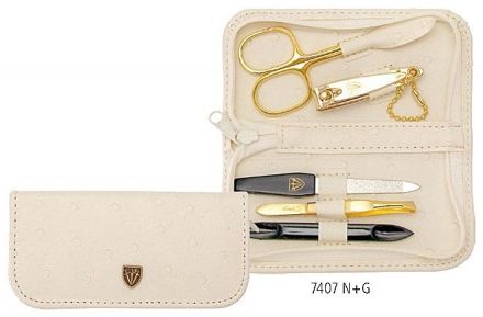 Kellermann Fashion Materials 7407 F N - Luxusní manikúra krémová 5 dílná