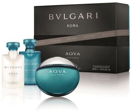 Bvlgari Aqva Pour Homme Sada - Toaletní voda 50ml + Sprchový gel 40ml + Balsam po holení 40ml Dárková sada