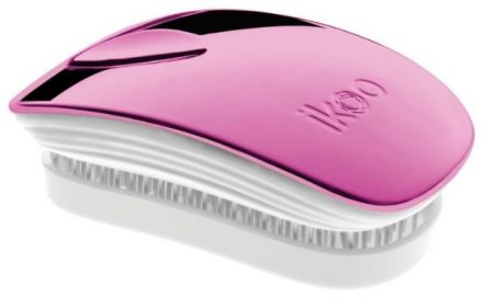 Ikoo Pocket Metallic White Cherry - Kartáč na vlasy bílo-višňová