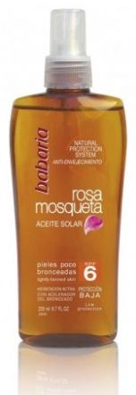Babaria Rosa Mosqueta Sun Oil SPF6 - Opalovací olej z muškátové růže 200ml
