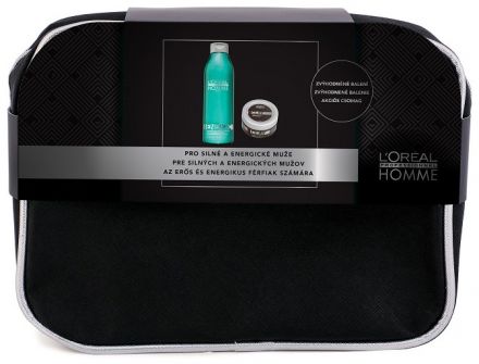 L´oréal Professionnel Homme Chrismas sada 2018 - Energizující šampon 250 ml + Tvarující hlína 50ml Dárková sada