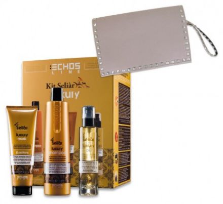 Echosline Seliár Luxury Letní sada 2018 - Šampon 350 ml + maska 300 ml + olej 100 ml + Neceser Dárková sada