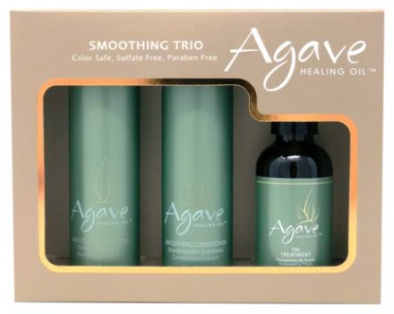 Bio Ionic Agave Smoothing Trio - Šampon 89 ml + kondicionér 89 ml + olej 59 ml Dárková sada