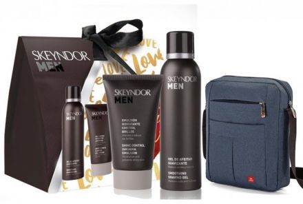 Skeyndor For Men Set - Gel na holení 150 ml + Emulze pro regulaci mazu 50 ml Dárková sada