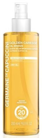 Germaine de Capuccini Golden Caresse Oil Bronze - Voděodolný olej aktivujcí opálení pleti SPF20 200 ml