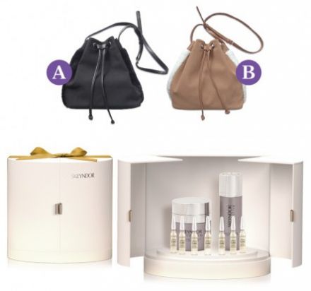 Skeyndor Corrective Vánoční sada - Krém corrective 50 ml + sérum 30 ml + ampule Uniq Cure 8H noční reparace 7x 2 ml + kabelka Dárková sada