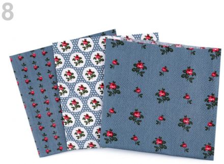 Sada látek 3ks/35x35 cm Modrá Berlínská