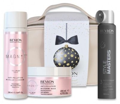 Revlon Magnet Vánoční sada - Šampon 250 ml + maska 200 ml + lak na vlasy 200 ml Dárková sada