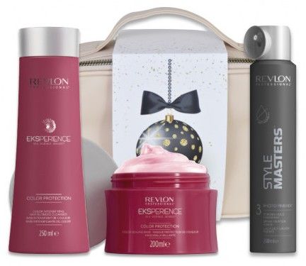 Revlon Professional Color Protection Vánoční sada - Šampon 250 ml + maska 200 ml + lak na vlasy 200 ml Dárková sada