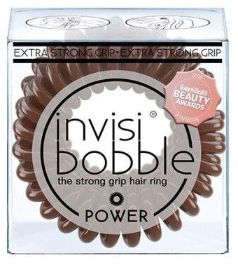 Invisibobble POWER Pretzel Brown - Maxi gumička do vlasů hnědá 3 ks