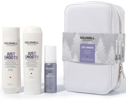 Goldwell Dualsenses Just Smooth Vánoční Sada - Šampon 250 ml + kondicionér 200 ml + lesk 50 ml Dárková sada