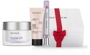 Skeyndor Global Lift Suchá Pleť Set - Liftingový Krém 50 ml + BB krém č.2 40 ml + krém na okolí rtů 10 ml Dárková sada